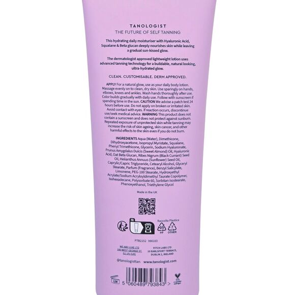 Tanologist Hydrating Gradual Tan Lotion Medium - Dark 250 ml / 8.45 fl oz SEALED - Picture 2 of 3
